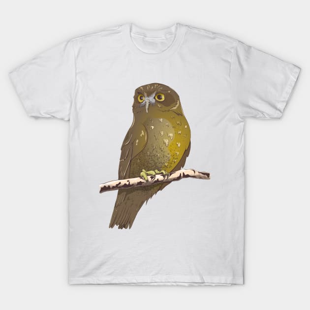 Ruru Morepork T-Shirt by mailboxdisco